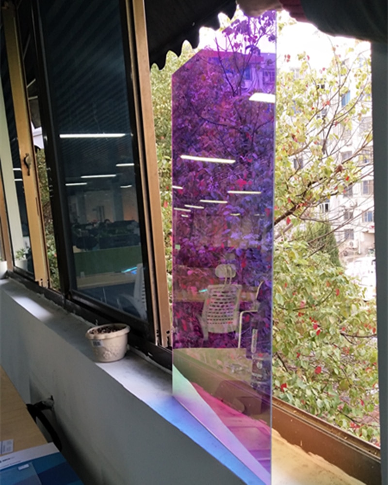 Blaze Rainbow Effect Iridescent Window Film Decorative Glass Sticker Chameleon Color Christmas Party DIY Cosplay Decoration
