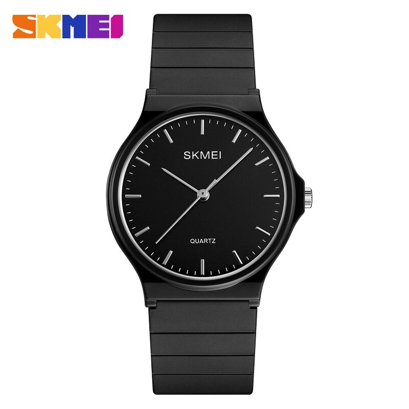 SKMEI Simple Women Men Watches Personality Teens 3bar Waterproof Quartz Wristatches Ladies Mes Relogio Feminino 1419: All Black Watch