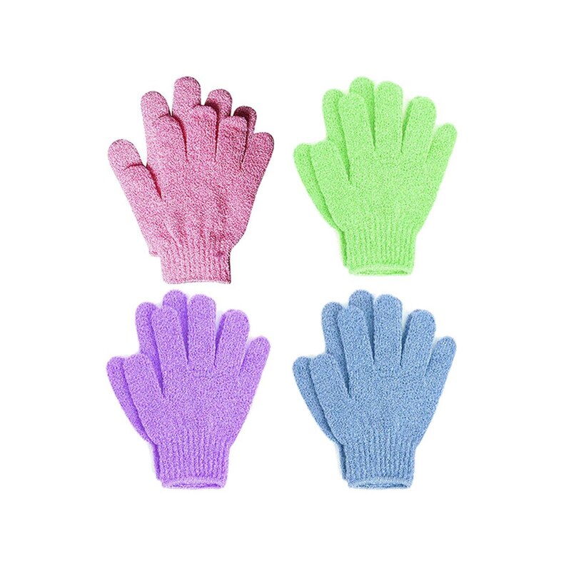 4 paar Dusche Schlecht Handschuhe Peeling Waschen Haut Spa Massage Körper Wäscher Reiniger