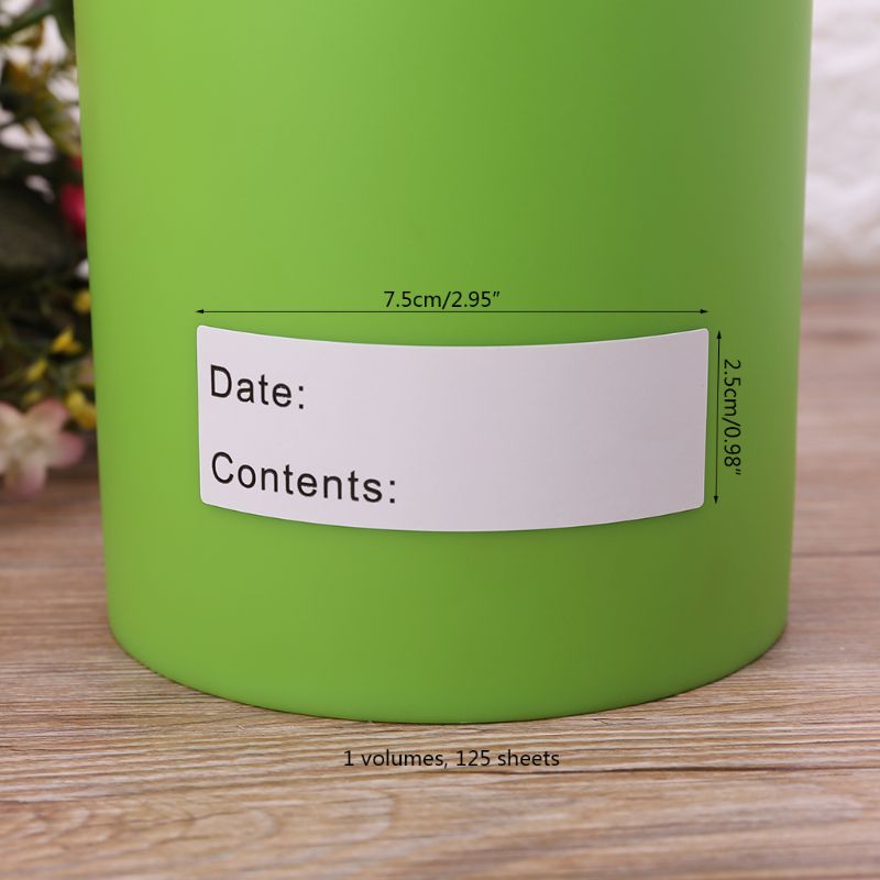 125pcs roll home kitchen food storage date label refrigerator freezer Castor stickers DIY