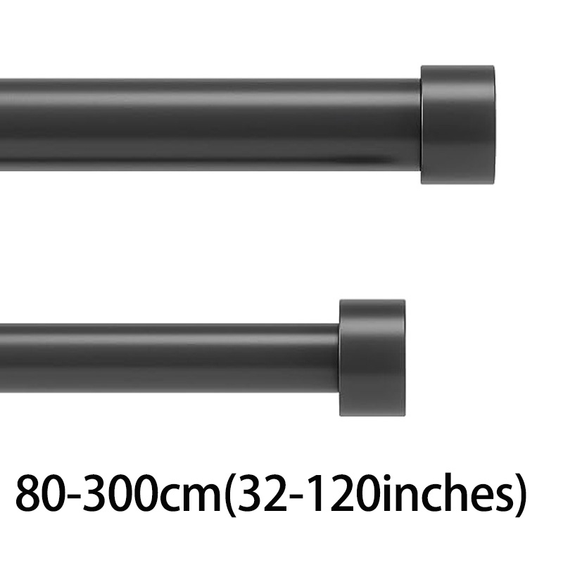Extendable 32-120 INCH Heavy Duty Shower Curtain Rods for Windows Adjustable Black Metal Curtain Rod Set with Brackets: Orange