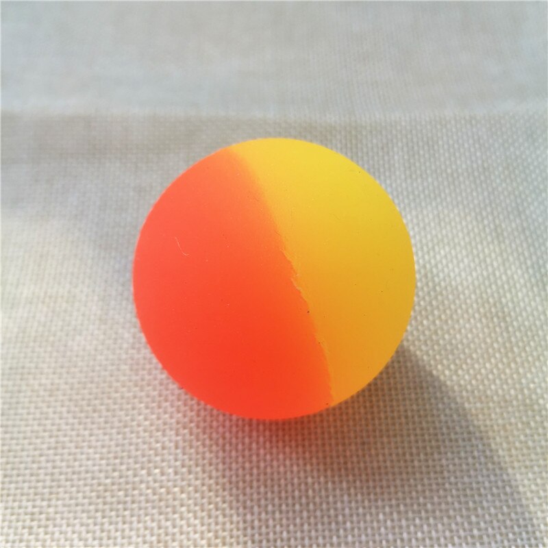 5.5cm kaksiväristä kumista pomppivaa palloa joustava himmeä lelu pomppupallot flipperit hauskoja ulkourheiluleluja lapsille lapsille: Oranssi