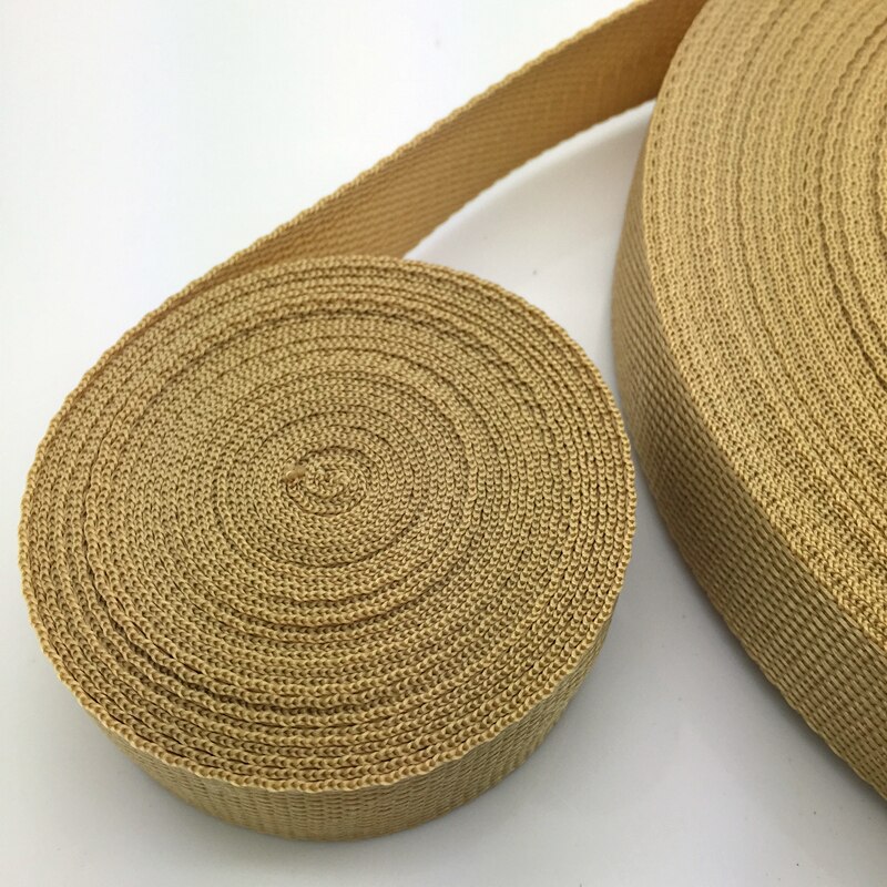 2yards/Lot 38MM PP Ribbon Strap Nylon Webbing Knapsack Strapping Bags Crafts DIY Dog Accessories: Khaki
