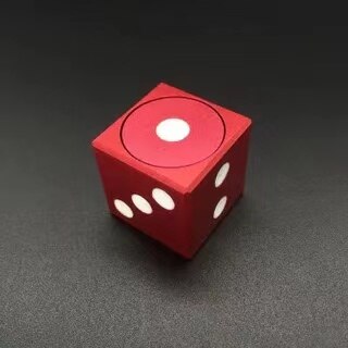 Kleurrijke Spinning Fidget Spinner Stress Relief Speelgoed Metalen Hand Spinner Stille Top Vinger Spinner Pop Het Stress: Red dice