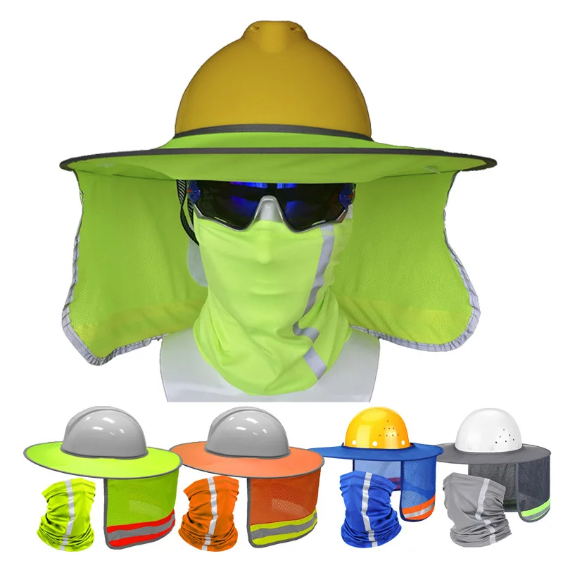 Parasol de protección para el cuello, casco transpirable, multicolor, resistente al sol, para prevenir quemaduras solares, brillante