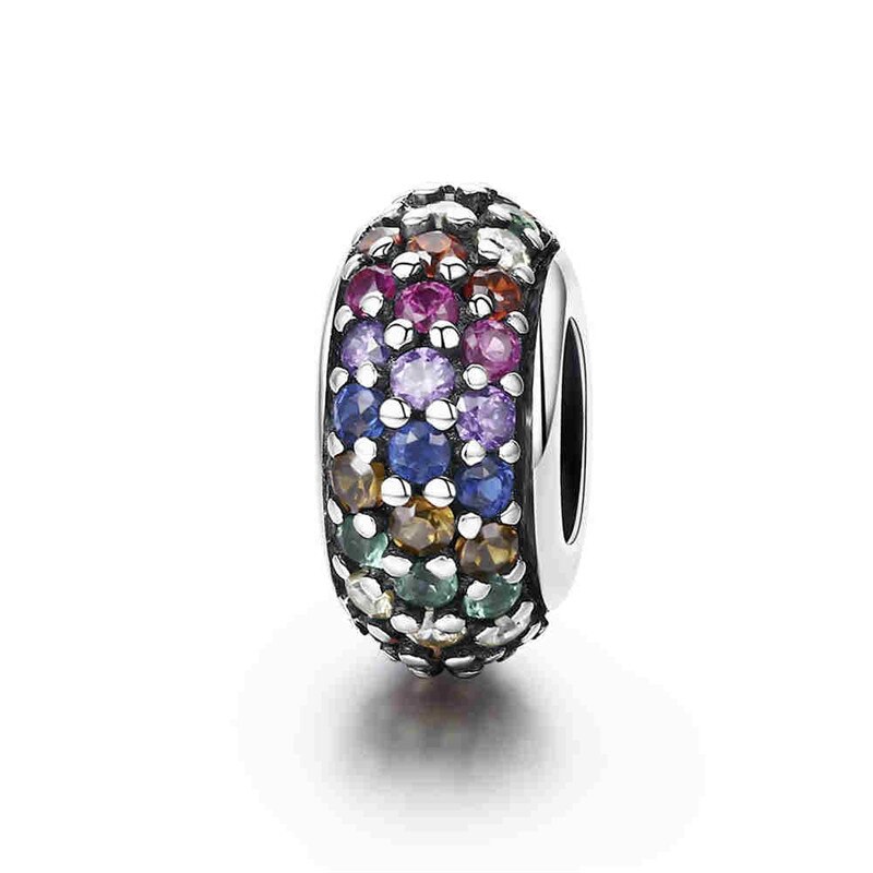 Vendita Calda Authentic 925 Sterling Silver Dazzling Colorful Cz Branelli di Fascino Fit Originale Pandora Del Pendente Diy Del Braccialetto Monili Che Fanno: CMC583