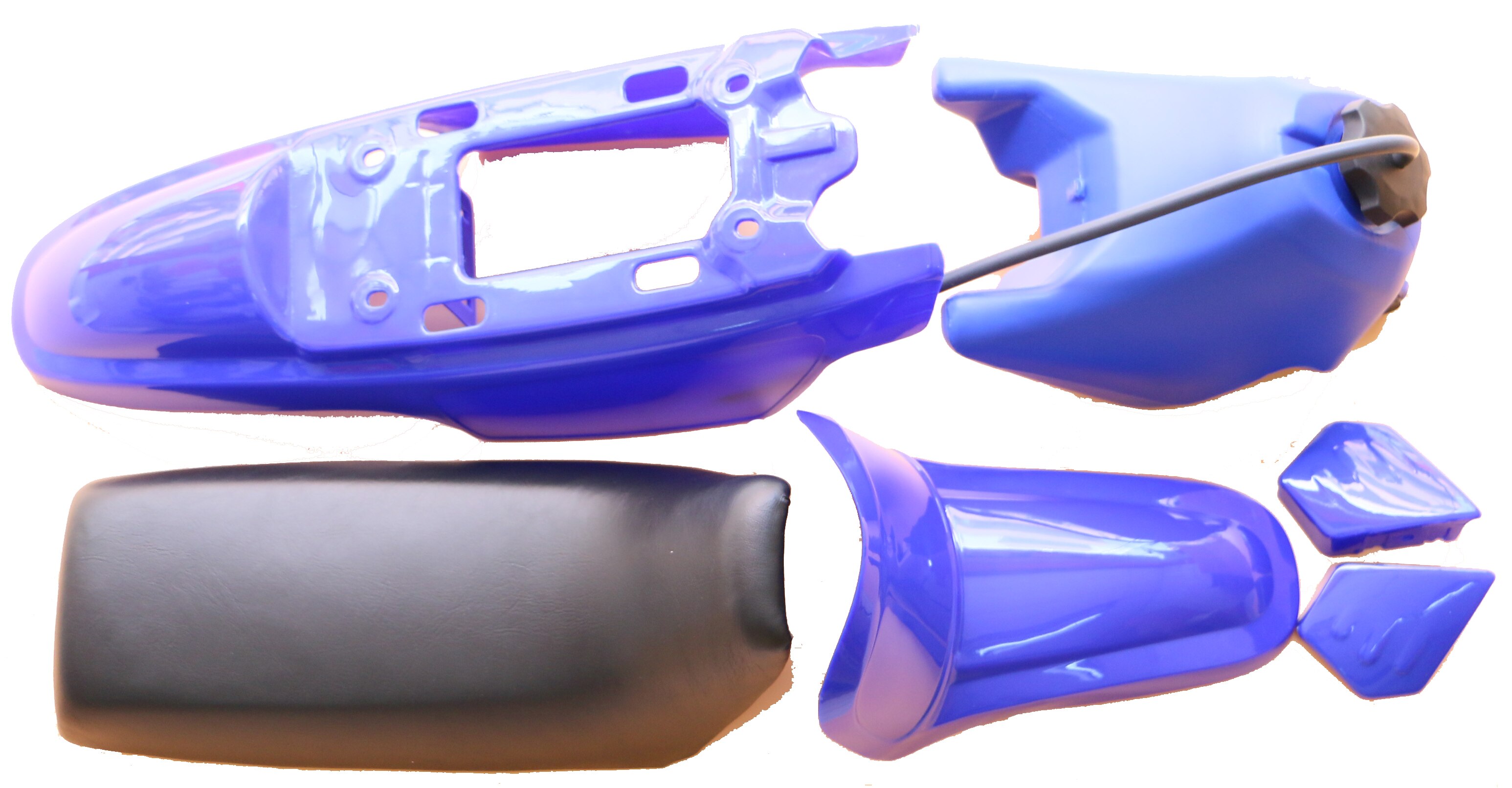 Påbyggnad plast kåpa body kit för  pw50 py50 pw 50 pee wee plast fender kaross säte gas tank kit
