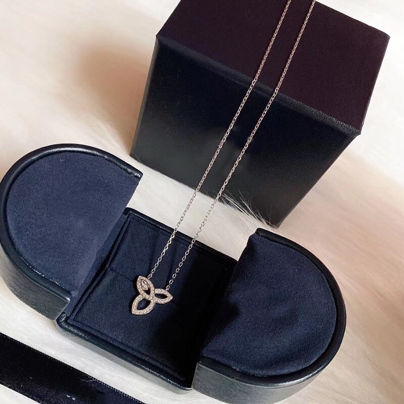 Marca a caldo Puro 925 Gioielli in Argento sterlina impostato per Le Donne Del Fiore di Sakura Partito Rosa Insieme Dei Monili del Braccialetto Della Collana Orecchini impostato: collana