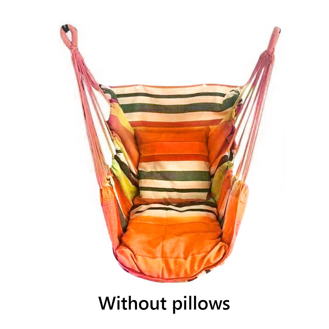 Hammock Portable Beach Chair Hanging Rope Chair Swing Chair Seat for Adults Kids Garden Hammock with Support Indoor Outdoor: orange A