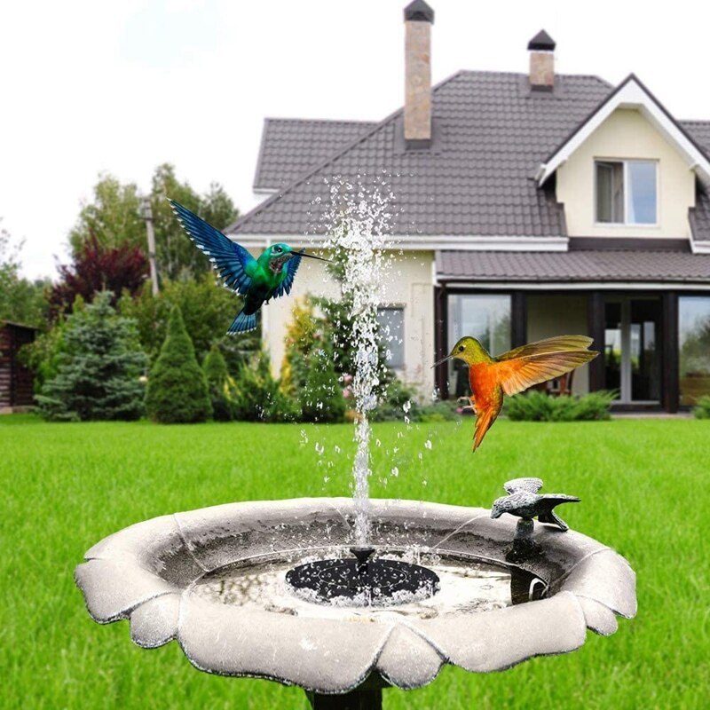 Solar Fontein Pomp Met 6 Nozzle Vrijstaande Drijvende Zonne-energie Waterpomp Voor Tuin Patio Vijver