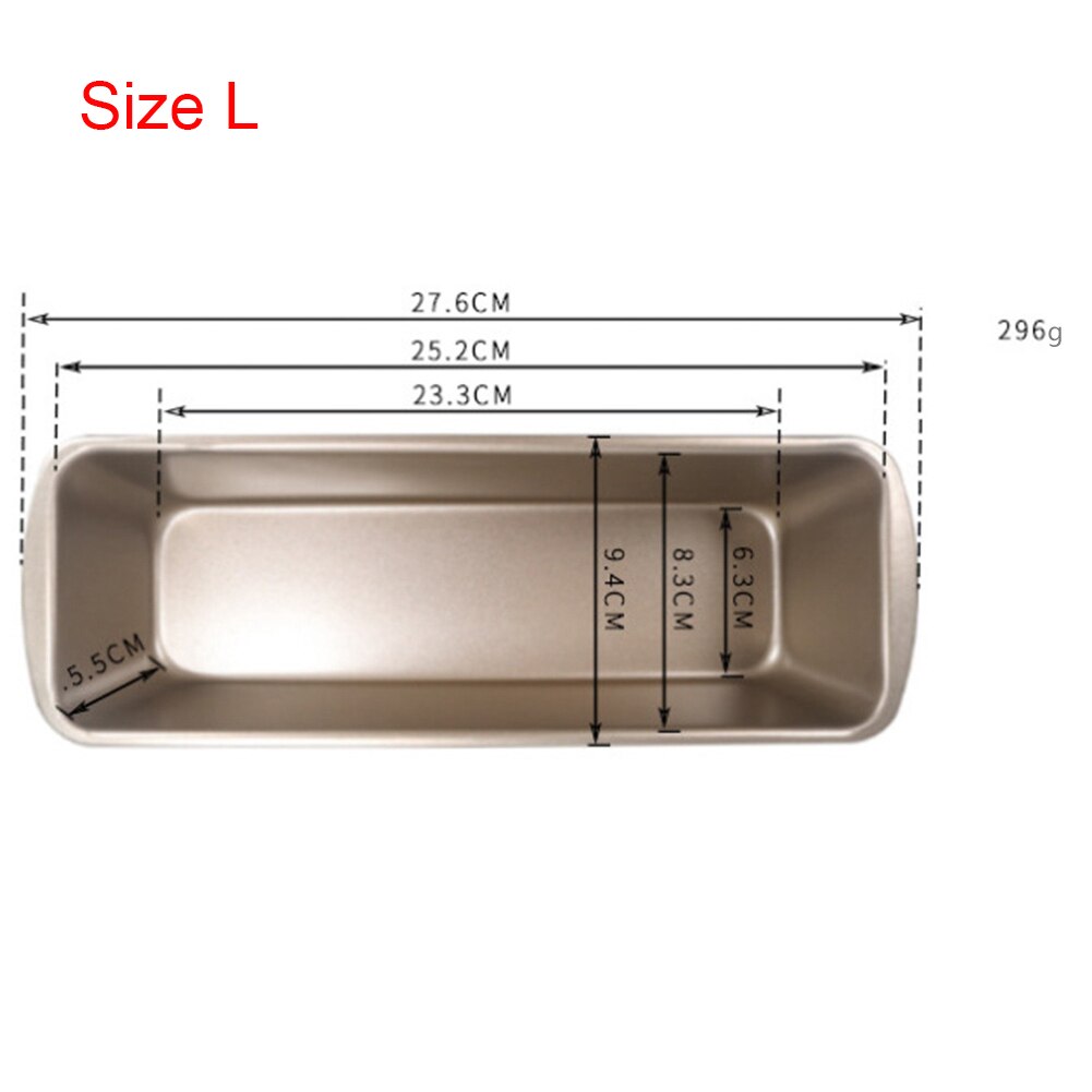 Rectangular Loaf Pan Non-Stick Carbon Steel Bread Pan Long Toast Box Bread Cake Bakeware Toast Oven Baking Mold Baking Tools: L