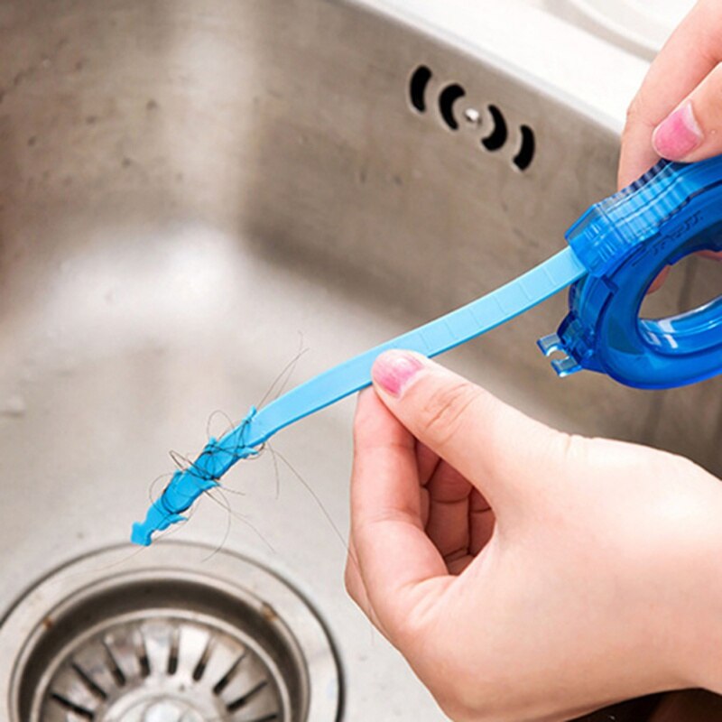 Tilbagetrækkelig gennem kloak hårrenser vask anti-blokerende rengørings krog toilet uddybning toiletbørste rengøring