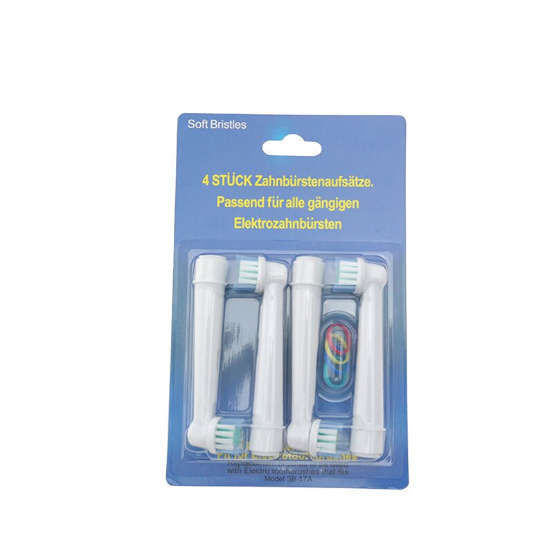 4 pcs Electric Toothbrush Heads for Oral B SB-17A Precision Clean Series Generic Replacement Brush Head
