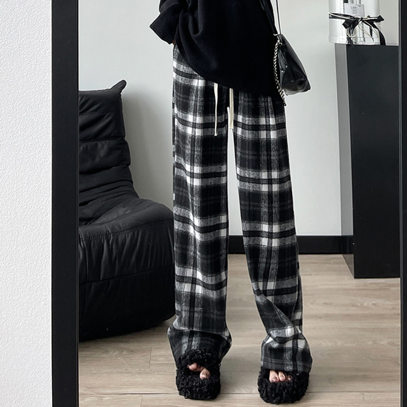 Sorte ternede oversize joggingbukser til kvinder, afslappede bukser, baggy, elastiske lommer i taljen, studerende, unisex, hiphop, løse bukser: M / Sort