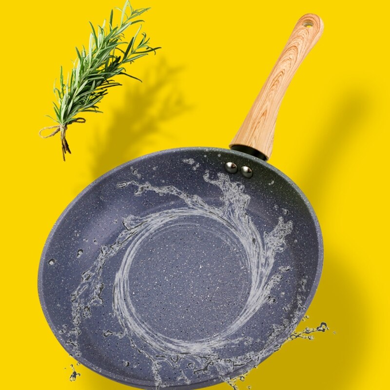 20cm Aluminium Legierung Maifan Stein Nicht-Stock Pfanne Rauchfreien wok X9FE