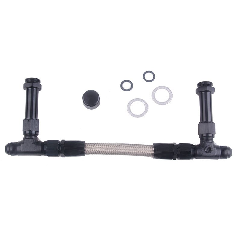 8 AN Braided Stainless Steel Carburetor Dual Inlet Line Kit for Holley 4150