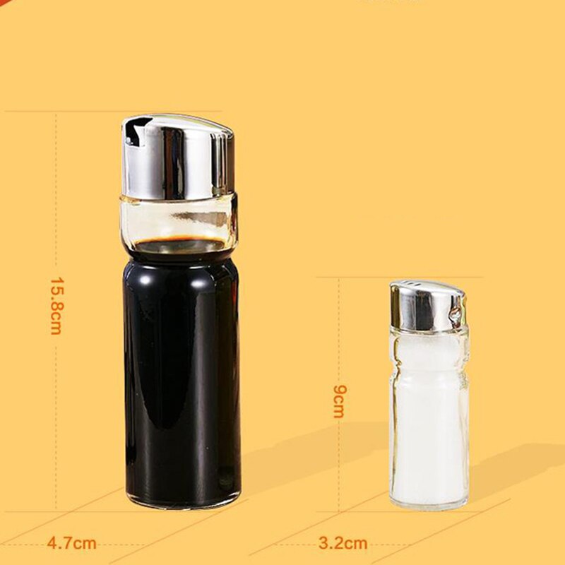 Stainless Steel Spice Jar Set Cooking Top Seal Gadget Oil Pourer Bottle Storage Salt Porta Condimentos Kitchen Gadgets OC50TL