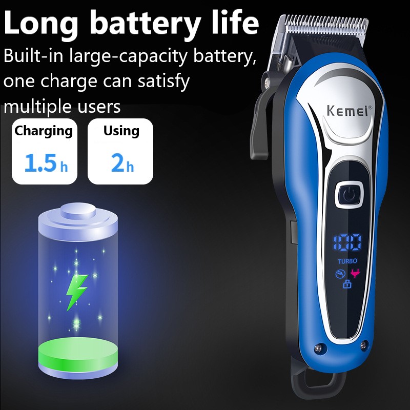 Kemei tondeuse tondeuse professionele tondeuse heren elektrische baardmes tondeuse tondeuse draadloos bedraad