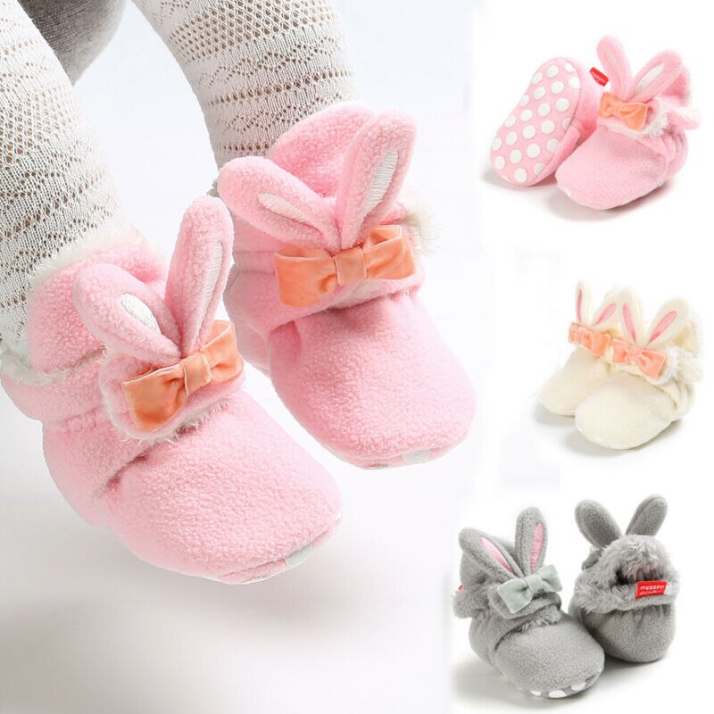Baby Baby Meisjes Winter Warm Sneeuw Laarsjes Soft Sole Crib Schoenen Warm Anti Slip Laarzen Prewalker