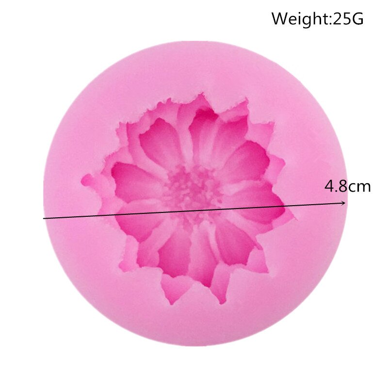 Siliconen cakevorm in de vorm van een zonnebloem, vloeibare siliconen mal, handgemaakte zeepmal, diy suikerkunst reliëfvorm, fondant taartdecoratie