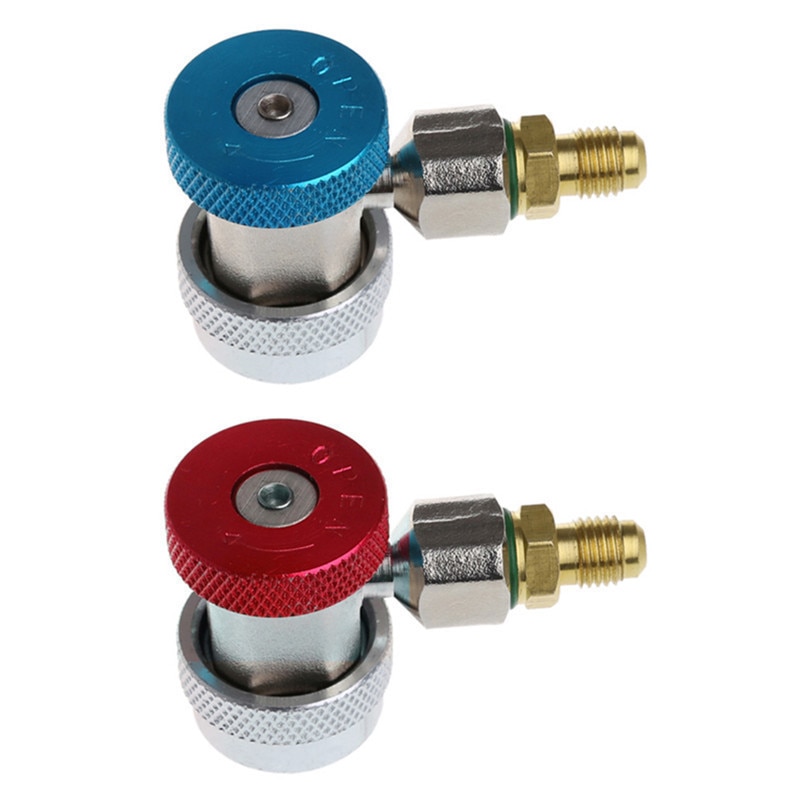 1 st. auto auto freon  r134a h/l snelkoppeling adapters airconditioning koelmiddel instelbare airco meterset