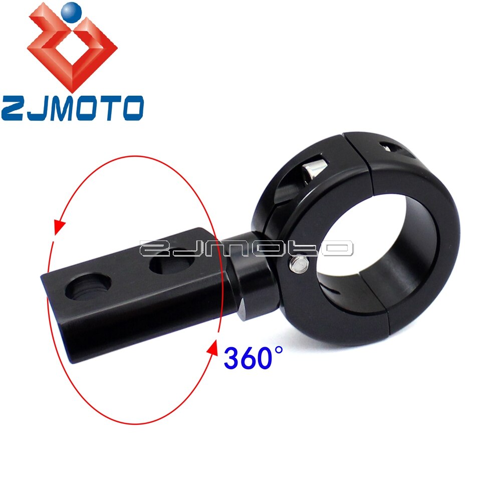 Motorcycle Aluminum 7/8" Handle Bar Fog Light Mount Brackets Black Spotlight Holder 22mm Tube Crash Bar Lights Support Clamps