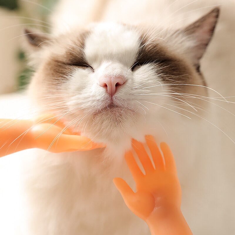 KIMPETS-guantes de masaje para gatos, productos para mascotas, pequeños dedos, cabeza de masaje, juguetes para gatos, pequeñas manos, para peine de gato