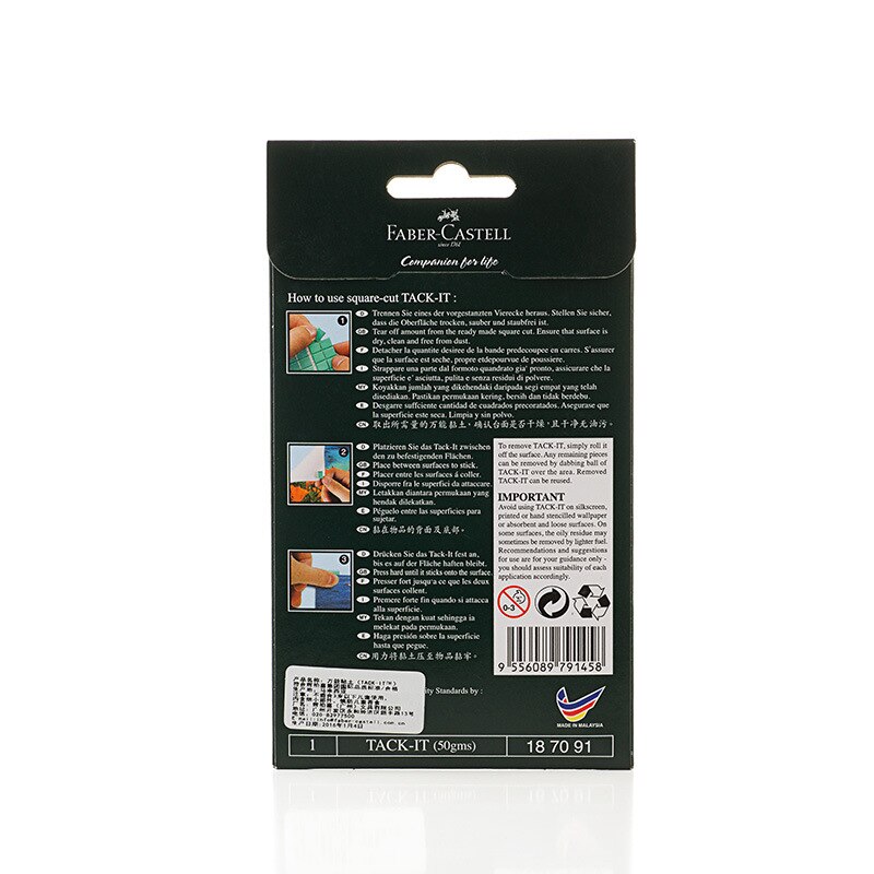 Tack It Multipurpose Adhesive Clay Reusable adhesive for home office school Removable Adhesive Putty Tabs 66g 90pcs Blue