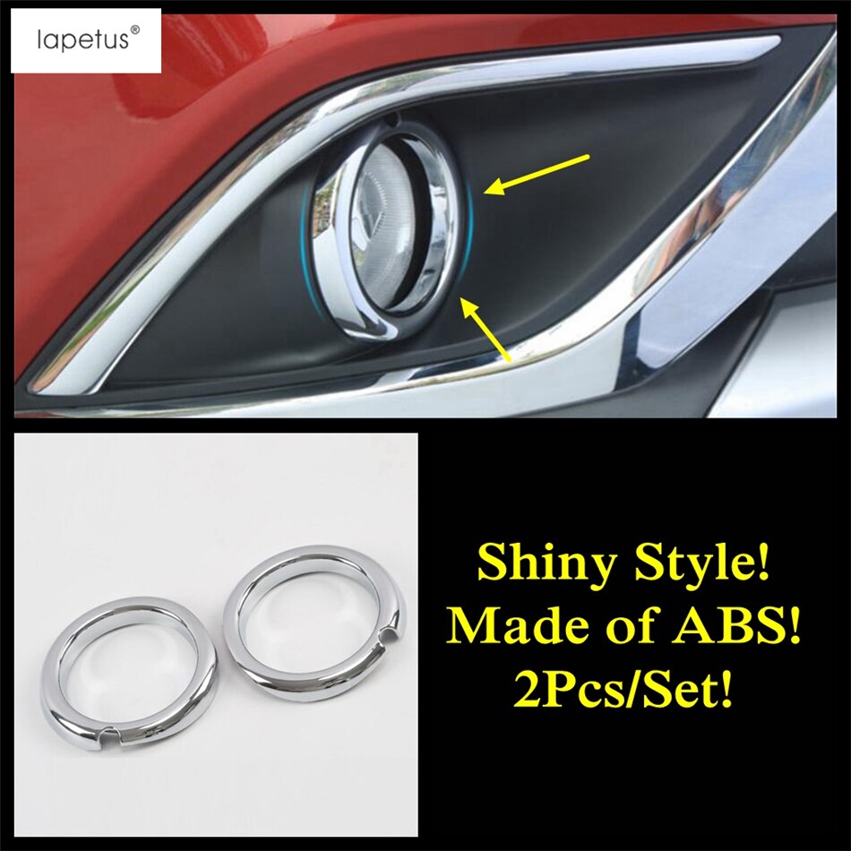 Chrome Accessories For Mitsubishi Outlander Front Rear Fog Lights Ring Head Lamp Eyelid Eyebrow Molding Cover Kit Trim: Model C