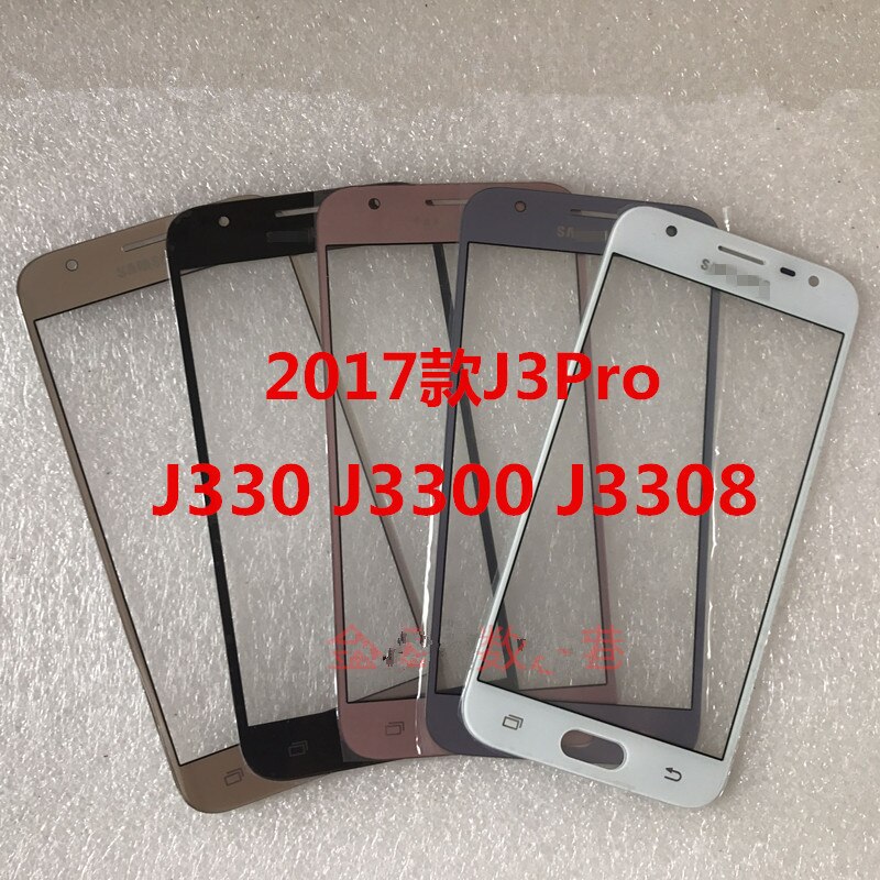 J330 buitenste scherm voor samsung galaxy  j3 pro  j3 front touch panel lcd-scherm uit glazen afdekking lens telefoon reparatie vervangen onderdeel