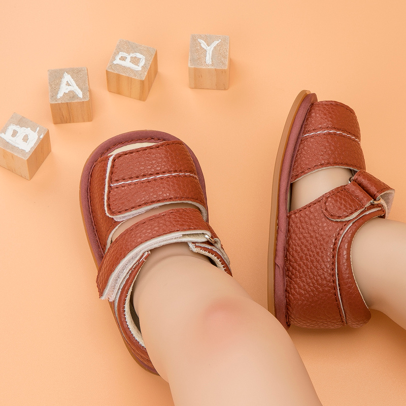 Kidsun Baby Schoenen Peuter Sandalen Lederen Rubberen Zool Antislip Zachte Platte Peuter Meisje Jongen Babyschoenen Baby Wieg schoenen 0-18M