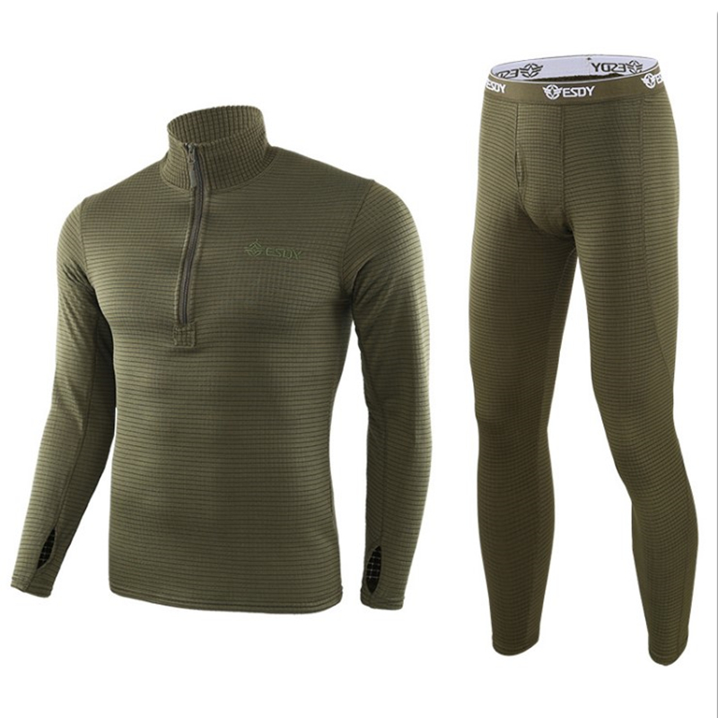 Topp vinter termisk undertøysett herre hurtigtørkende anti-mikrobiell stretch termoundertøy herre varm long johns fitness