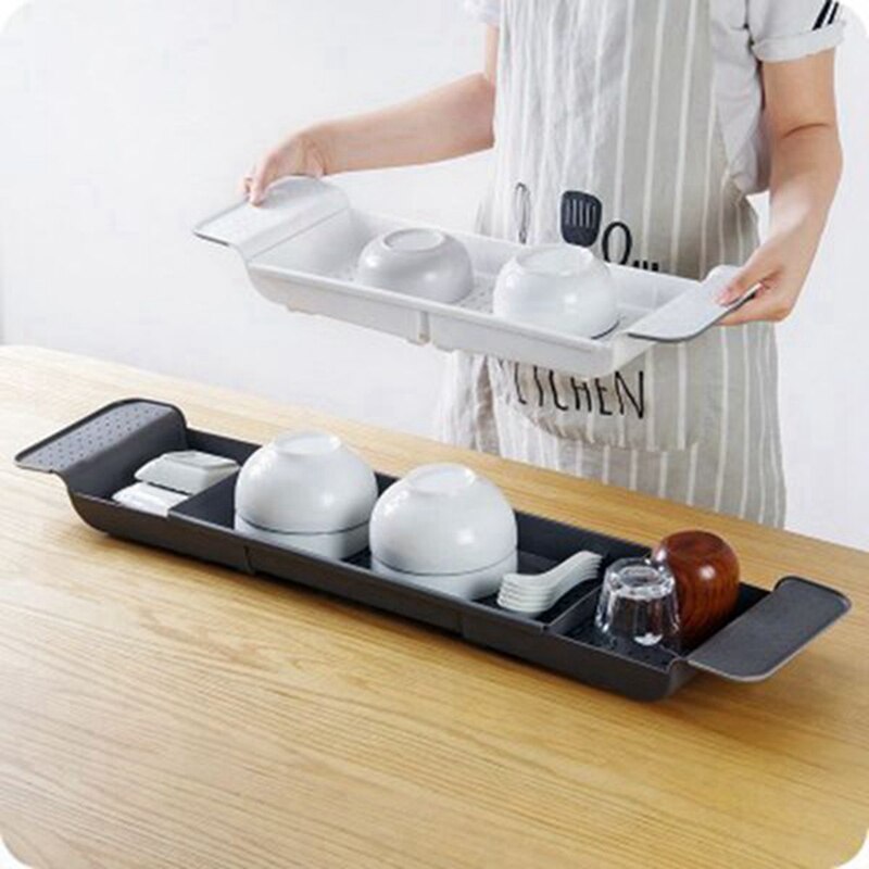 Bandeja ajustable multiusos para bañera, soporte para ducha, copa de vino, libro, recipiente de cocina para escurrir, accesorios de baño,