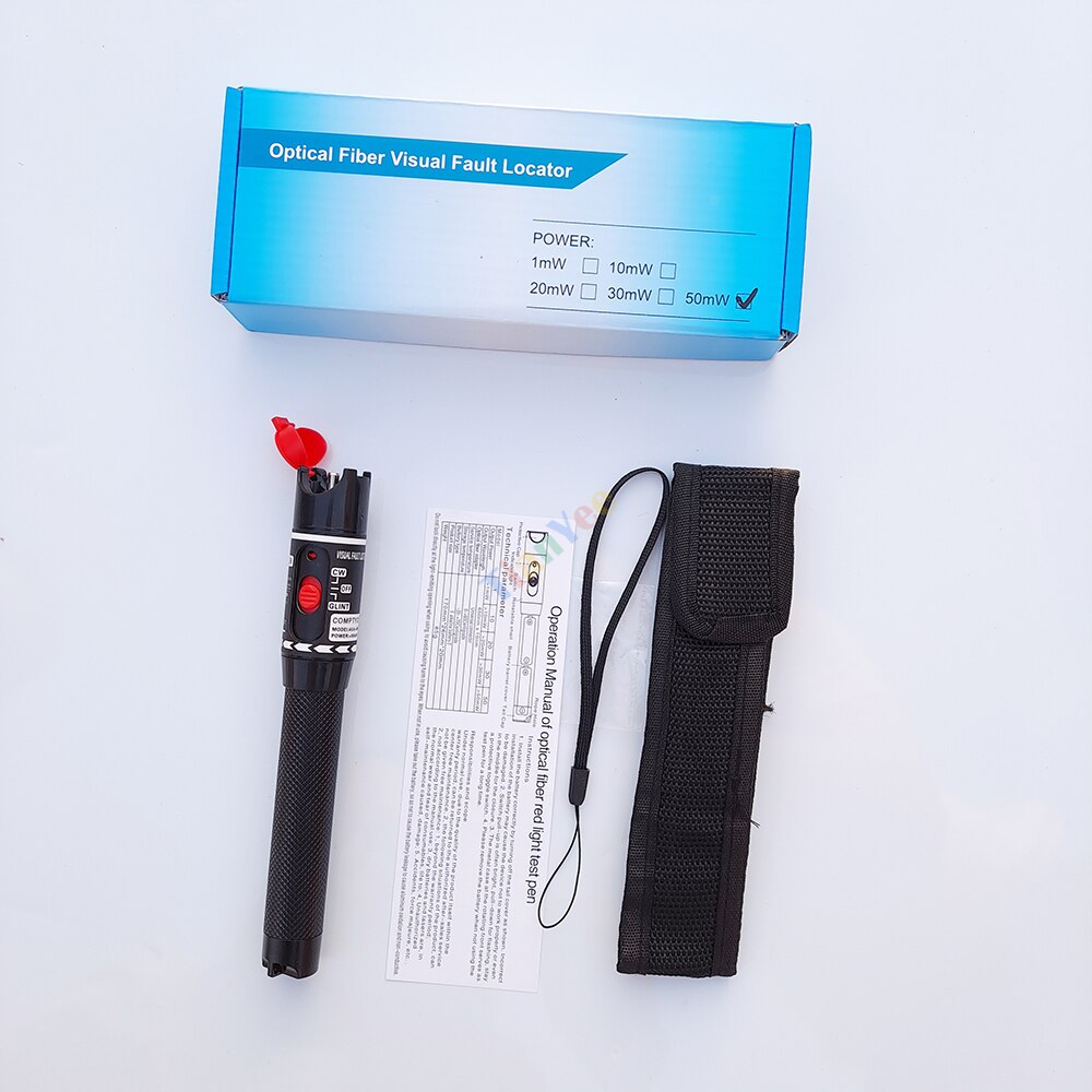 AUA7 FTTH Fiber Optic Tool Kit VFL Fiber Optical Power Meter 70～+10dbm and 1~30MW Visual Fault Locator Fiber optic test pen OPM