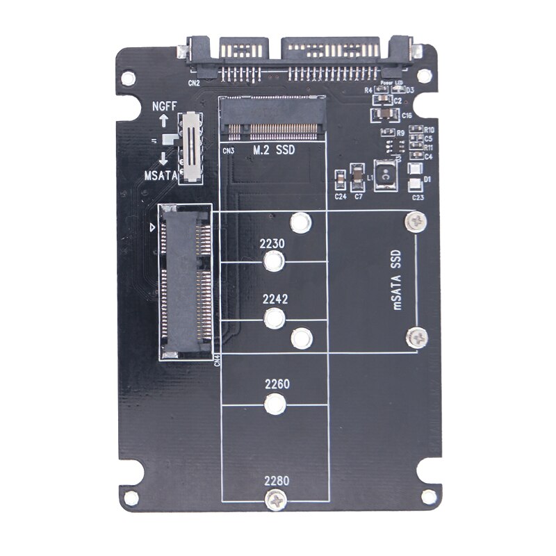 Adaptador SSD M.2 NGFF o MSATA a SATA 3,0, adaptador USB 3,0 a 2,5 SATA, disco duro 2 en 1, convertidor, Cable de lector de tarjeta para PC y portátil