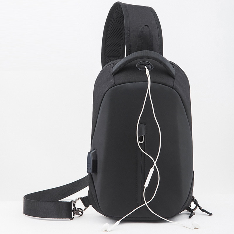 USB Charger Crossbody Bags Anti-theft Chest Pack Summer Short Trip Messengers Bag Water Repellent Shoulder Bag Casual