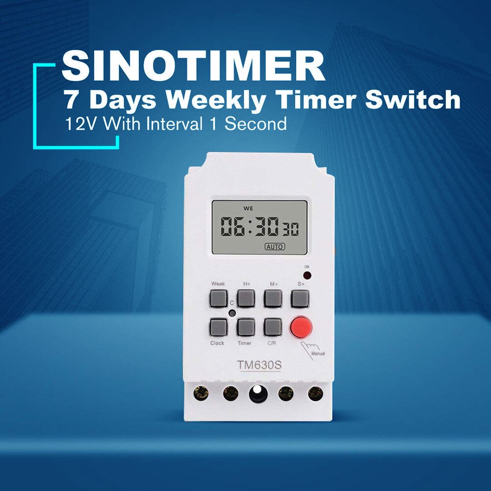 220V Timer Switch High Power Second Control LCD Digital Programmable Timer Circuit Controler Voltage Output High Load Power 30A