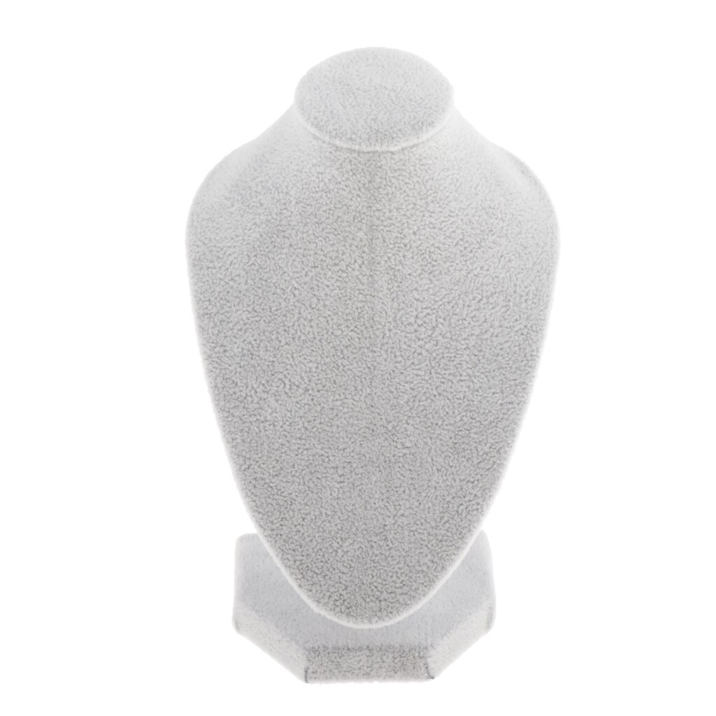 Zwart/Wit Fluwelen Sieraden Ketting Ketting Display Bust Standhouder Rack: Velvet White