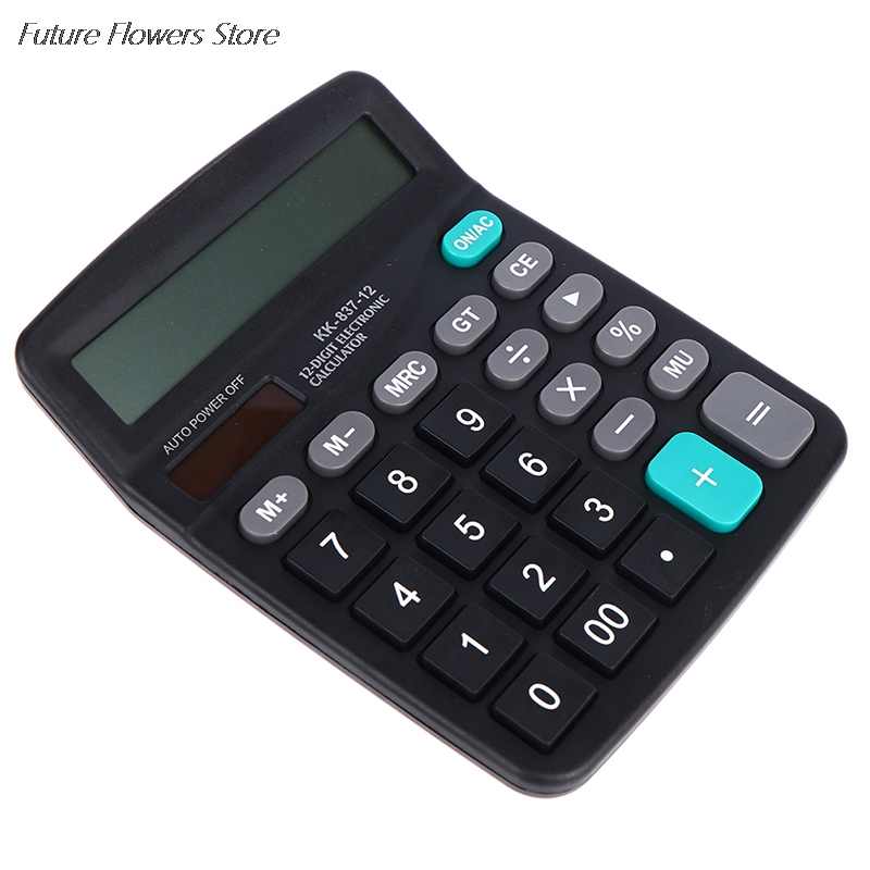 1pcs Home Office Commercial Calculator Calculate Tool Battery Powered 12 Digit Financial Accounting Tools