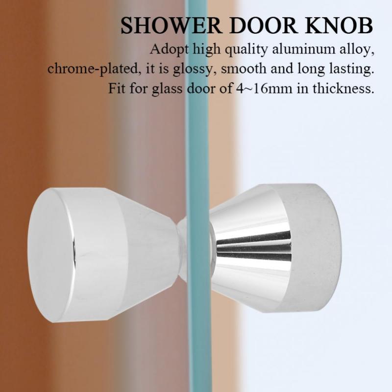 Chrome-Plated Shower Door Handle Pull Handle Knob for Home Bathroom Shower Glass Door Hardware poignee de porte manilla puerta