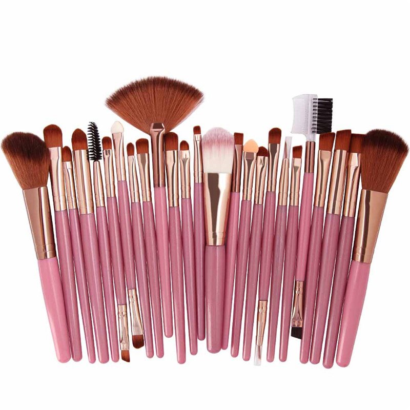 25 Stuks Make-Up Kwasten Kit Set Professionele Blusher Oogschaduw Foundation Cosmetische Penselen Make Up Tool Kit Brochas Maquillaje: F