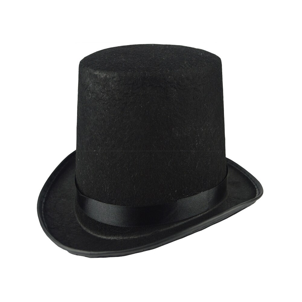 Chapeau de Jazz noir, chapeau de magicien sur scène, couronne de Gentleman, chapeaux chauds, accessoires de robe de danse