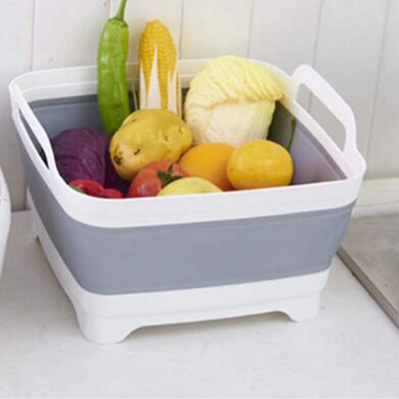 Multifunktionel skalerbar vaskkurv opbevaring foldekurv frugtgrøntsagsorganisation vaskholder køkkenudstyr værktøjer 8: Default Title