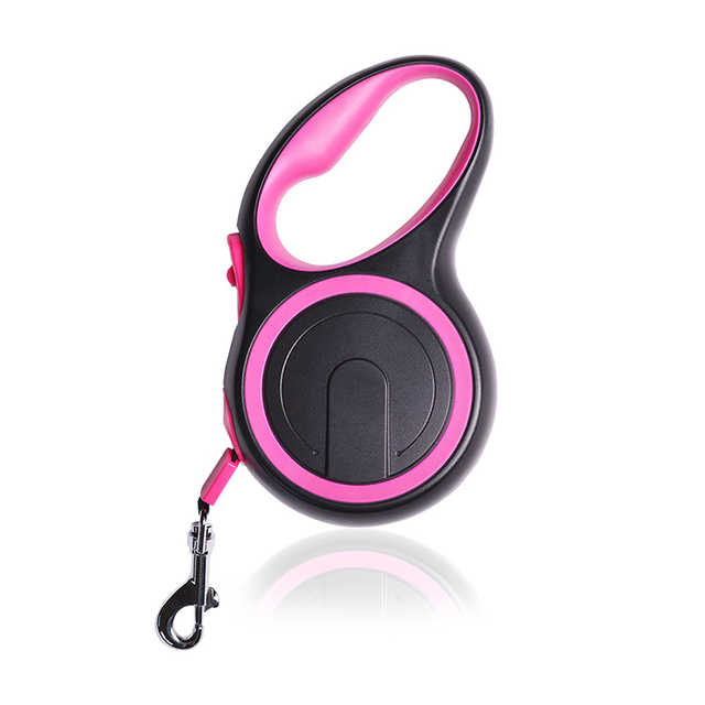 Long Strong Pet Leash For Large Dogs Durable Nylon Retractable Big Dog Walking Leash Leads Automatic Extending Dog Leash Rope: Pink / 3M-15kg