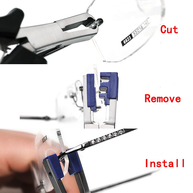 Stainless Steel Eyeglasses Pliers Rimless Disassembly Glasses Frames Optical Tool for Repair Glasses Frames