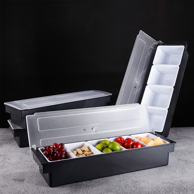 Contenedor de frutas para habitación, recipiente para frutas, caja decorativa aromatizante de cócteles, tarros de plástico para especias, plato para aperitivos, accesorios de Bar