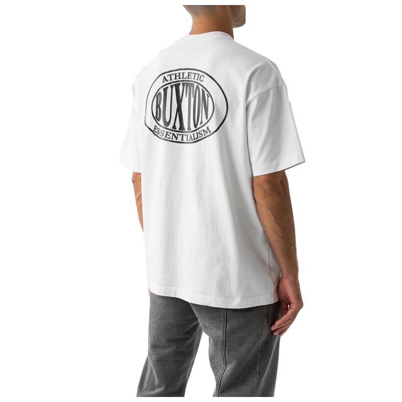 Camiseta clásica de calle para hombre y mujer, camisa de algodón con estampado de letras CB, cuello redondo, de manga corta, primavera: Blanco / M