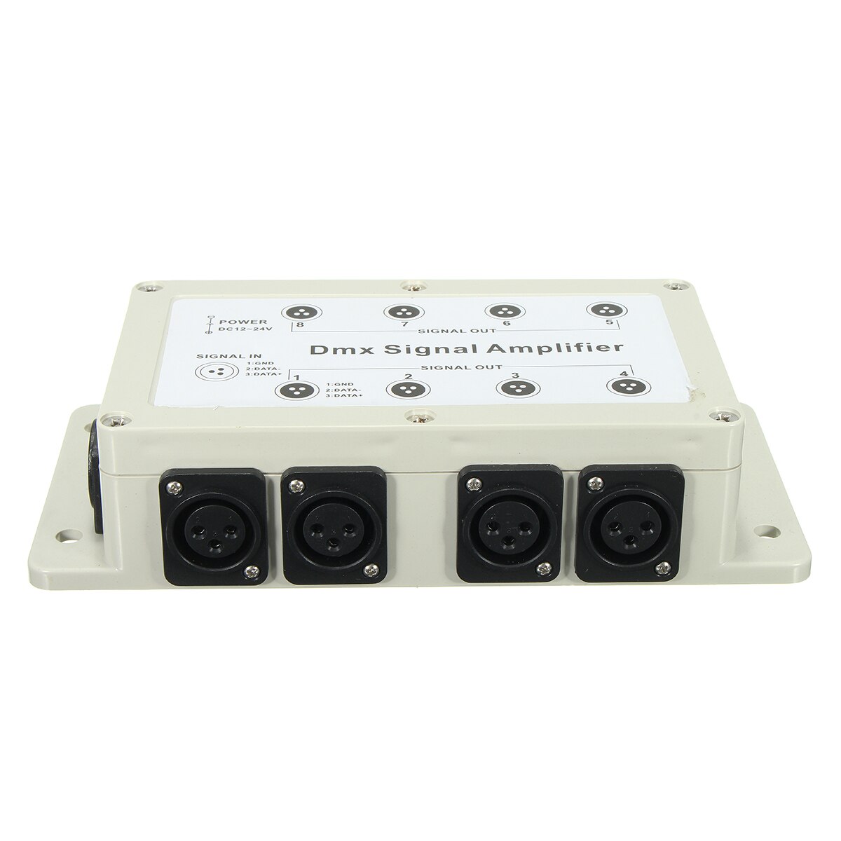 DMX512 LED Signal Splitter Amplifier Distributor 1 Way in 8-Channel Output Amplifier Splitter Distributor for Home Equipments