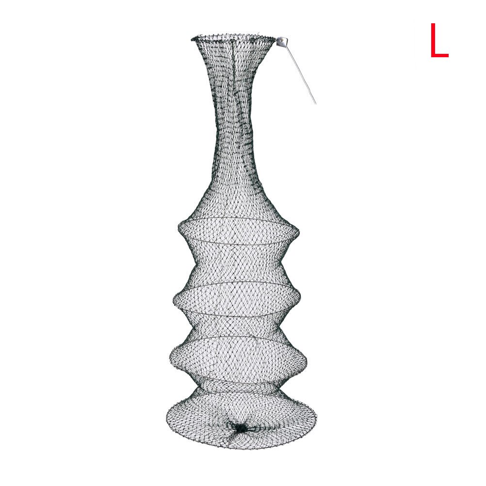 Folding Round Metal Frame Nylon Mesh Crab Crawdad Shrimp Minnow Bait Trap Cast Fish Net Fishing Landing Tackle Accessory Tool