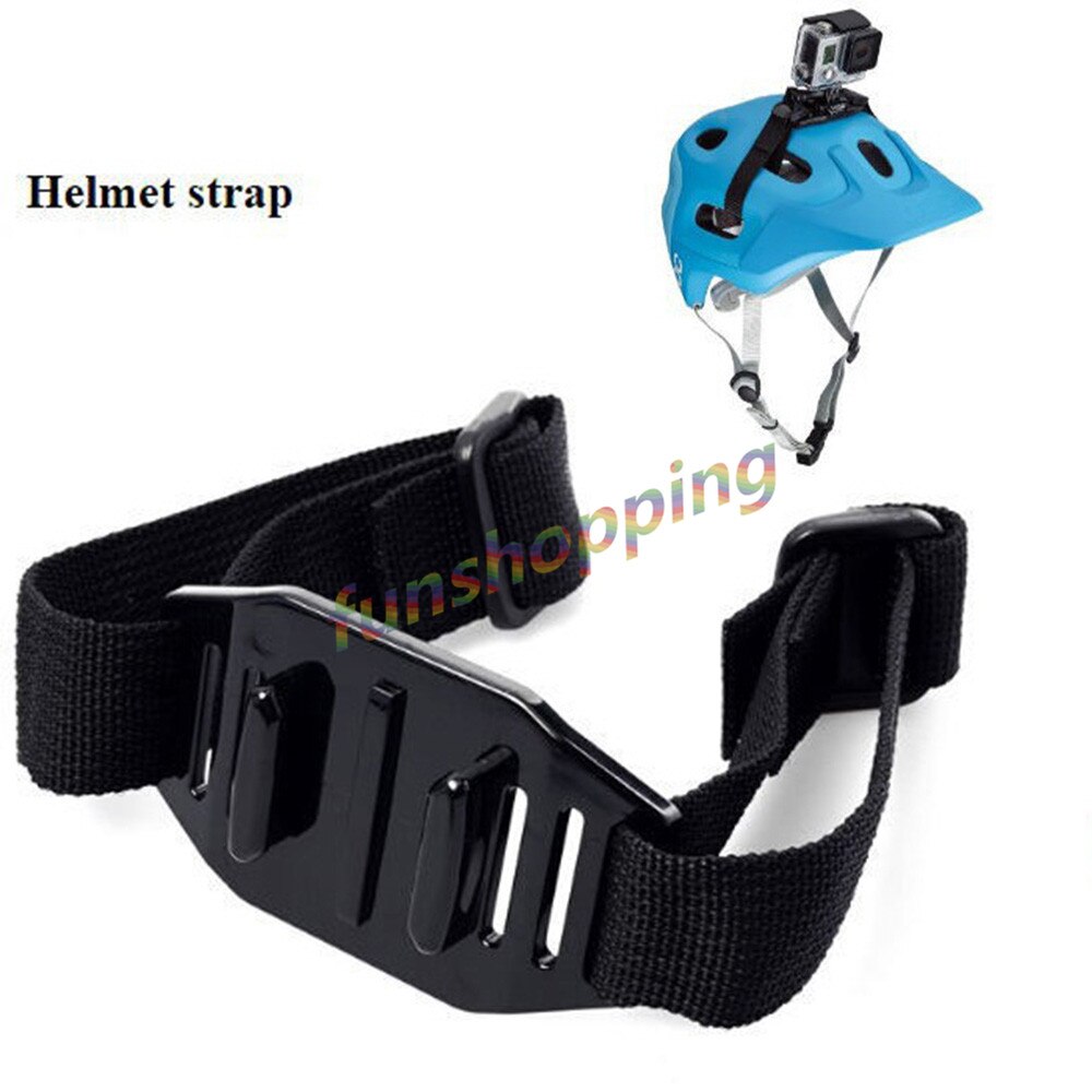 Geventileerde Verstelbare Hoofd Adapter Riem Riem Go Pro Mount Houder Helm Voor Sport Gopro Hd Hero 6 5 4 3 xiaomi Yi Camera Accessoire